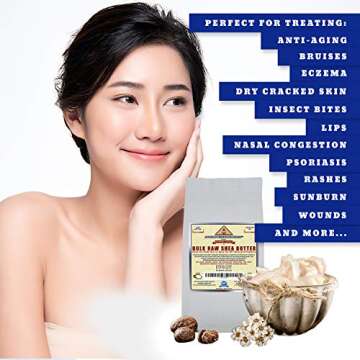 Organic Unrefined Raw Shea Butter Blocks for Skincare