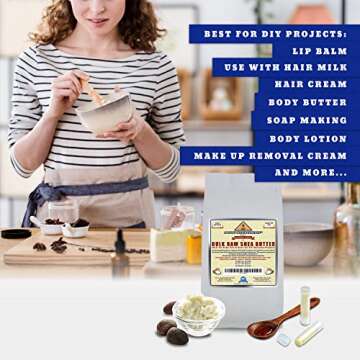 Organic Unrefined Raw Shea Butter Blocks for Skincare