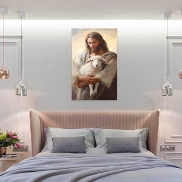 GERRIT Jesus Rescues Lost Lamb Canvas Wall Art Decor
