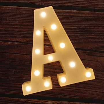 MUMUXI Marquee Light Up Letters Battery Powered LED Alphabet Lights for Party Wedding Birthday Chris...