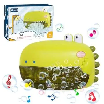Grechi Dinosaur Bath Toys - Automatic Bubble Machine for Toddlers