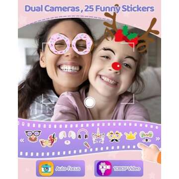 KOKODI Kids Smart Phone Toys, Birthday Gifts Unicorn Toddler Play Phone for Girls 3-10, Touchscreen HD Dual Camera Cell Phone for Kids, Travel Toy Preschool Learning Toy for Kids