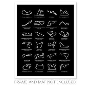 Formula Race Track Poster 2025 Circuits | Motorsport Gift Print - 8x10 Satin