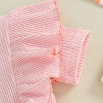 Toddler Baby Girl Easter Ruffled Romper with Headband