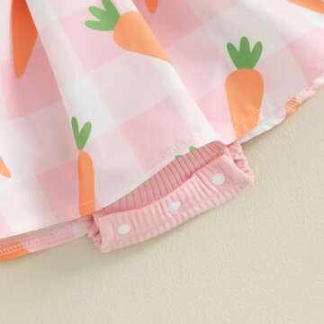 Toddler Baby Girl Easter Ruffled Romper with Headband