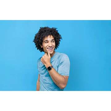 Fitbit Versa Lite Smartwatch, GPS, Charcoal/Silver Aluminum