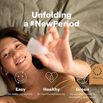 AllMatters OrganiCup Menstrual Cup - Size Mini - Eco-Friendly, Reusable Period Solution - Superior to Pads & Tampons - Suitable for Light to Heavy Flow