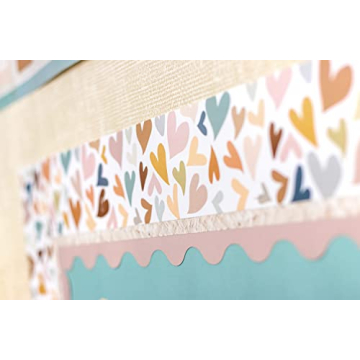 Light Mauve Scalloped Border Trim for Classrooms