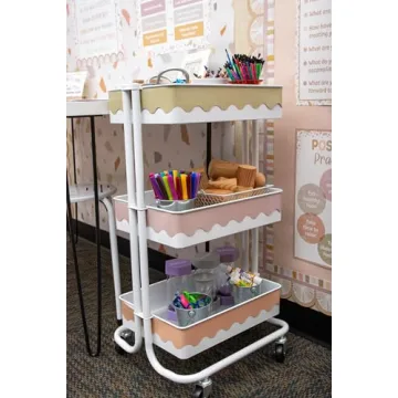 Light Mauve Scalloped Border Trim for Classrooms