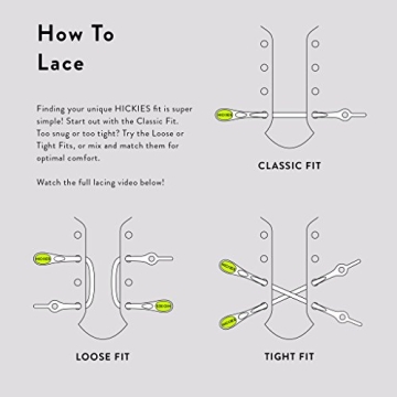 HICKIES No Tie Elastic Shoelaces Multicolor for Every Shoe