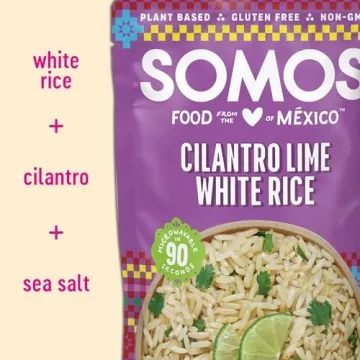 SOMOS Cilantro Lime White Rice Quick Meal for Burrito Bowls