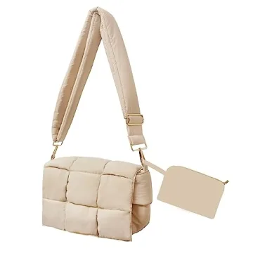 Lightweight NAARIIAN Puffer Woven Shoulder Bag for Women