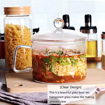 Mini Glass Bowl with Lid and Handle – Perfect for Cooking