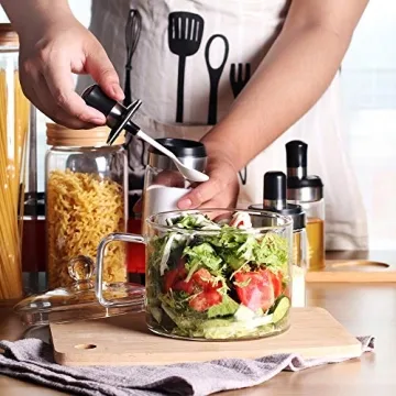 Mini Glass Bowl with Lid and Handle – Perfect for Cooking