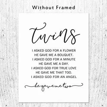 Twins Nursery Wall Art, Twin Baby Girl, Kids Room Decor, Twin Baby Boy, Nursery Bedroom Wall Decor, ...