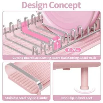 TOOLF Small Expandable Dish Drying Rack for Kitchen