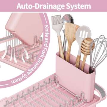 TOOLF Small Expandable Dish Drying Rack for Kitchen