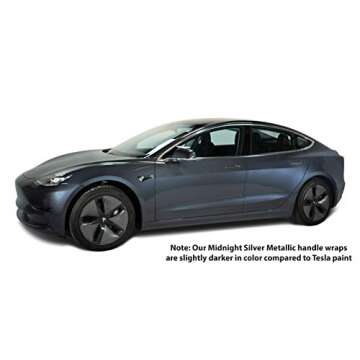 Nikola Pro Tesla Model 3 Door Handle Wrap Kit (Midnight Silver Metallic)