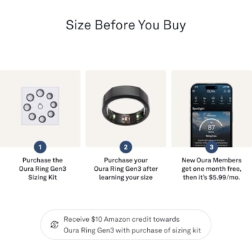 Oura Ring Gen3 Horizon - Health Tracking Smart Ring - Titanium