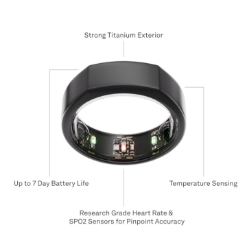 Oura Ring Gen3 Horizon - Health Tracking Smart Ring - Titanium