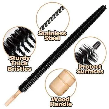 Holikme Dryer Vent Cleaner Kit 2 Pack Dryer Lint Brush Vent Trap Cleaner,Dryer Vent Brush,Long Flexible Refrigerator Coil Brush Radiator Brush 27 Inch