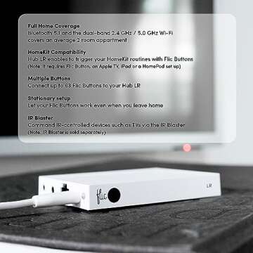 Flic Hub LR - Smart Home Hub with Bluetooth 5.1 and HomeKit Compatibility