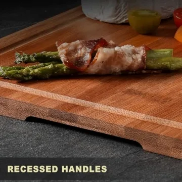 Hiware Bamboo Cutting Board for Kitchen – Heavy Duty Design