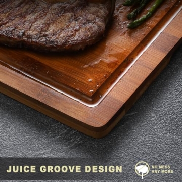 Hiware Bamboo Cutting Board for Kitchen – Heavy Duty Design