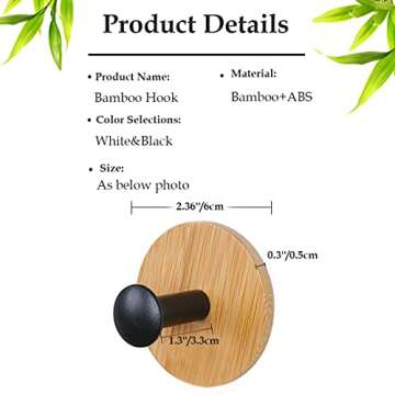 BeiLeiNiceHK Self Adhesive Hooks - 4 Pack White Utility Hooks for All Spaces