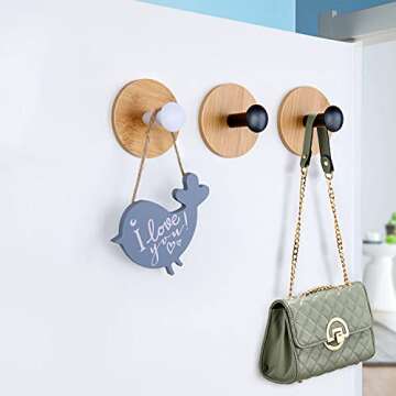 BeiLeiNiceHK Adhesive Utility Hooks 4 Pack White