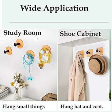 BeiLeiNiceHK Adhesive Utility Hooks 4 Pack White