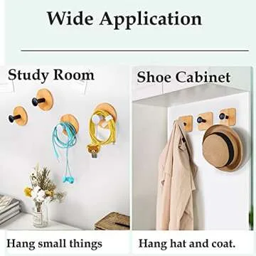 BeiLeiNiceHK Adhesive Utility Hooks 4 Pack White