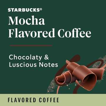 Starbucks K-Cup Coffee Pods, Mocha Flavored Coffee, Naturally Flavored, 100% Arabica, 1 box (10 pods...