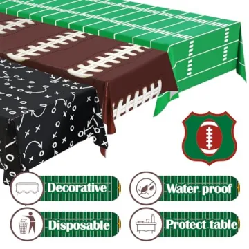 Football Tablecloth 3-Pack for Ultimate Game Day Decor