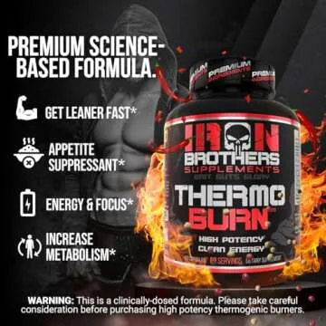 Iron Brothers Supplements Fat Burner - Hardcore Weight Loss Pills for Women & Men | Appetite Suppressant, Thermogenic Belly Fat Burner, Metabolism Booster | Weight Loss Supplement for Rapid Results