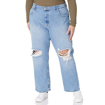 The Drop Women's Luca High Rise Distressed Jeans - Vintage Indigo