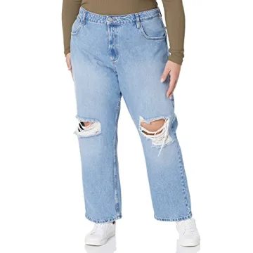 The Drop Women's Luca High Rise Distressed Jeans - Vintage Indigo