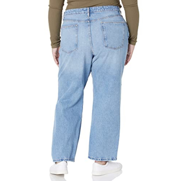 The Drop Women's Luca High Rise Distressed Jeans - Vintage Indigo