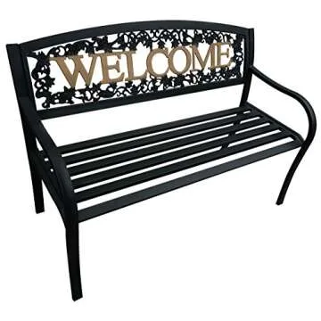 Leigh Country Black and Gold Welcome Bench | Stylish & Durable