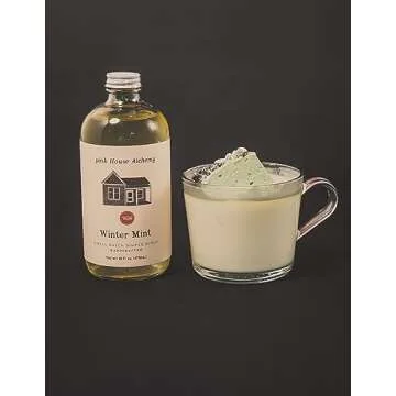 Pink House Alchemy Winter Mint- Simple Syrup - 16 OZ Bottle for Coffee, Cocktail, Mocktail and Non Alcoholic Drinks, All-Natural Non-GMO (WM, 1)