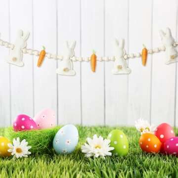 Charming Handmade Bunny Carrot Garland for Easter Celebrations