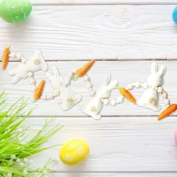 Handmade Bunny Carrot Garland for Easter Decor