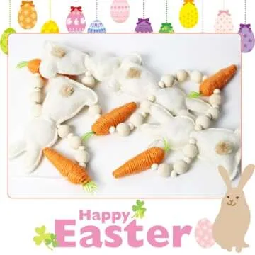 Handmade Bunny Carrot Garland for Easter Decor