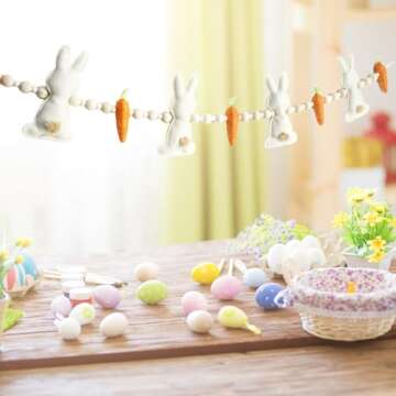 Handmade Bunny Carrot Garland for Easter Decor