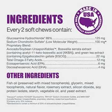 Nutramax Dasuquin Joint Health Supplement for Cats - With Glucosamine, Chondroitin, ASU, Boswellia Serrata Extract, Green Tea Extract, and Omega-3, 84 Soft Chews