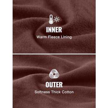 CRZ YOGA Cotton Fleece Lined Sweatpants Women High Waisted Warm Casual Lounge Jogger Pants with Pockets Taupe X-Large