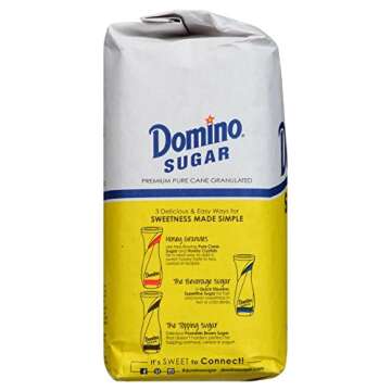 Domino Premium Pure Cane Granulated Sugar, 4 lb Bag, Pack of 2