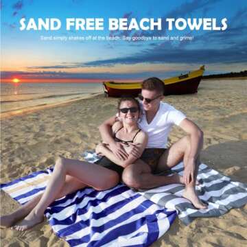 Your Choice Microfiber Quick Dry Sand-Free Beach Towel for Adults & Kids - Oversized, Compact, Light...
