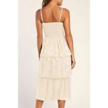 Stylish Ferlema Women's Tiered Beach Cocktail Dress