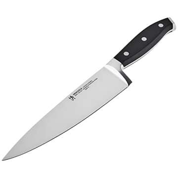 HENCKELS Forged Premio Razor-Sharp 8-Inch Chef Knife, Black, German Engineered Informed by 100+ Years of Mastery